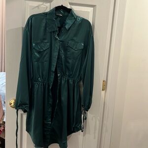 Satin mini dress/shirt